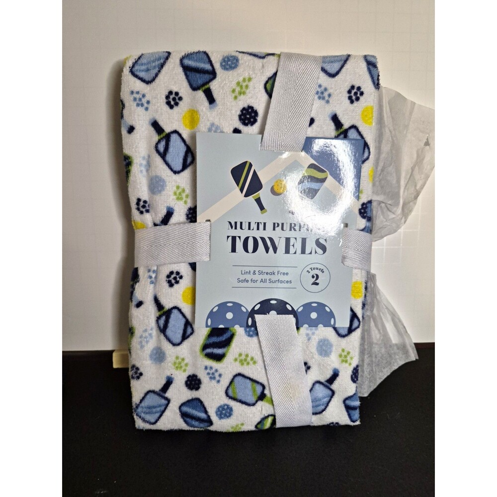 Highly Absorbent Kitchen & Tea Towels 2-Pack 100% Cotton Geometric 15x25